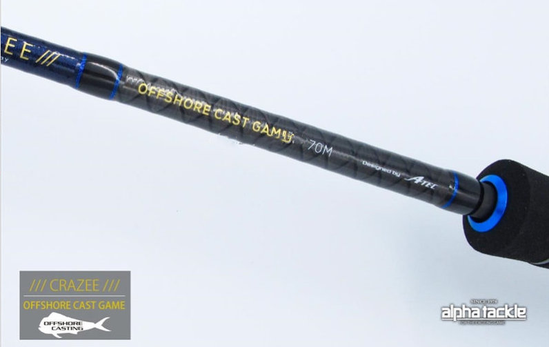 CAÑA  ALPHA TACKLE CRAZEE OFFSHORE CAST GAME 70M