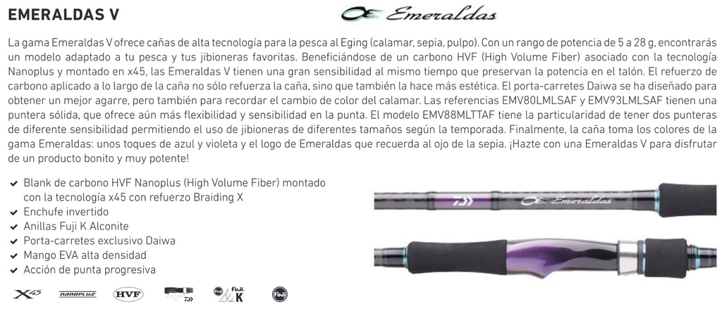 CAÑA DAIWA EMERALDAS V 