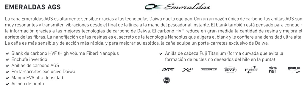 CAÑA DAIWA EMERALDAS AGS