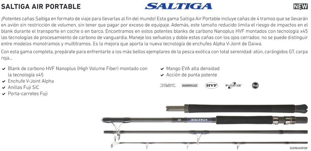 CAÑA DAIWA SALTIGA AIR PORTABLE