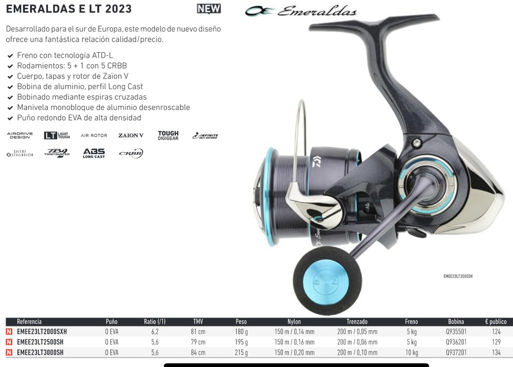 CARRETE DAIWA EMERALDAS E LT 2023