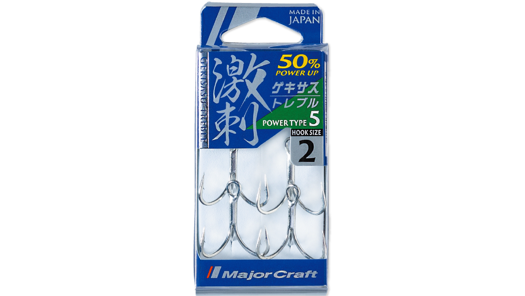 ANZUELOS TRIPLES MAJOR CRAFT GEKISASU TREBLE POWER TYPE 5