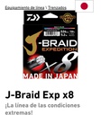 TRENZADO DAIWA J-BRAID EXPEDITION X 8 MULTICOLOR 150 METROS