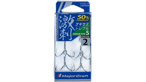 ANZUELOS TRIPLES MAJOR CRAFT GEKISASU TREBLE POWER TYPE 5