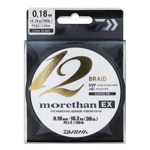 Líneas Trenzado DAIWA  MORETHAN 12 BRAID 135 METROS