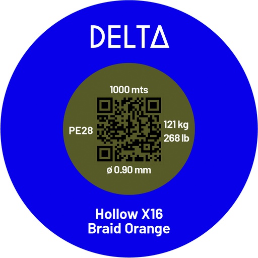 TRENZADO DELTA HOLLOW X16 1000 BRAID ORANGE