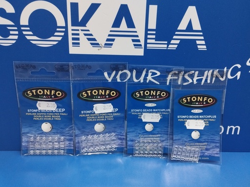 PERLAS STONFO REDONDAS DURAS BIPERFORADAS